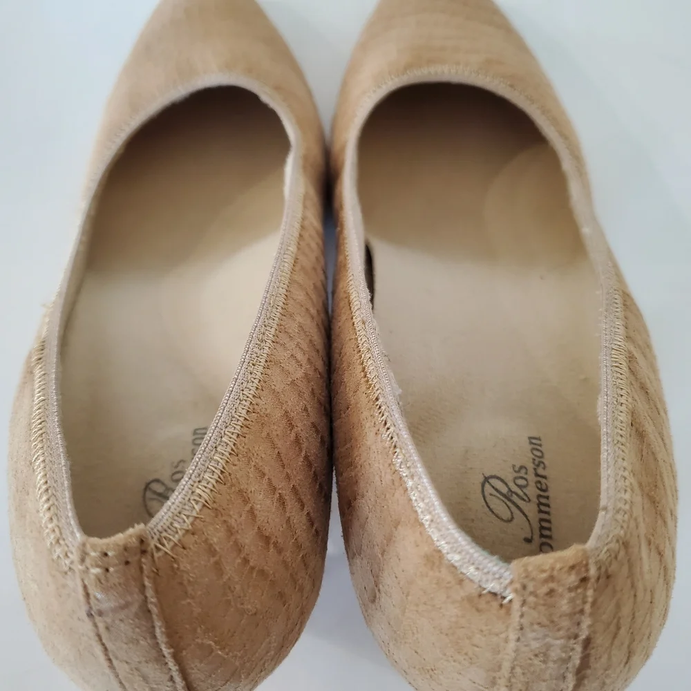 ROS HOMMERSON Sz 9 KARAT Nude Croc Leather Upper Pumps 2.5" Heel Comfort Office - Picture 13 of 15